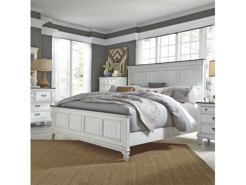 Allyson Park King California Panel Bed, Dresser & Mirror, Chest, Night Stand