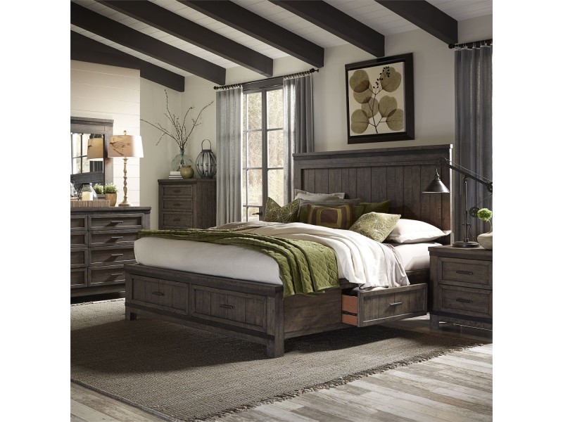 Thornwood Hills Two Sided Storage Bed, Dresser & Mirror, Chest, NS
