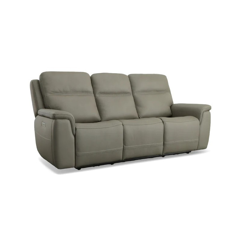 Sawyer Leather Power Reclining Sofa with Power Headrests & Lumbar