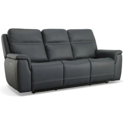 Sawyer Leather Power Reclining Sofa with Power Headrests & Lumbar