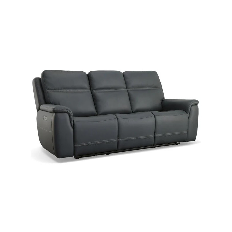Sawyer Leather Power Reclining Sofa with Power Headrests & Lumbar