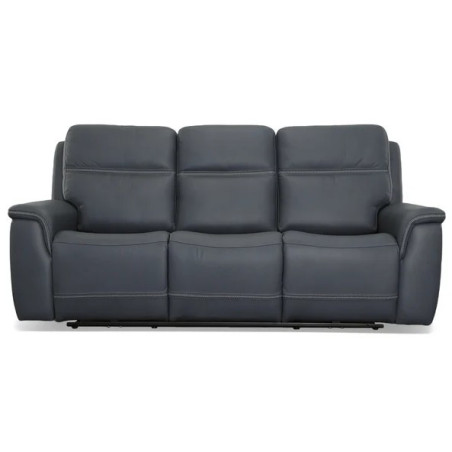 Sawyer Leather Power Reclining Sofa with Power Headrests & Lumbar
