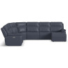 Sawyer Leather Power Reclining Sectional with Power Headrests & Lumbar