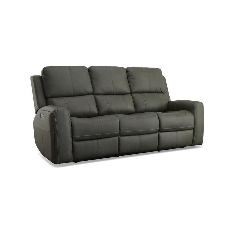 Linden Leather Power Reclining Sofa with Power Headrests & Lumbar