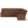 Linden Leather Power Reclining Sectional with Power Headrests & Lumbar