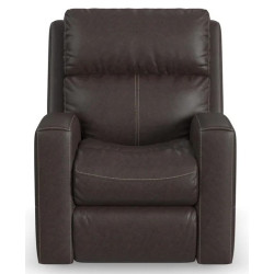 Score Leather Power Recliner with Power Headrest & Lumbar