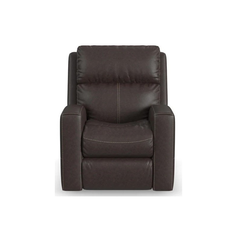 Score Leather Power Recliner with Power Headrest & Lumbar