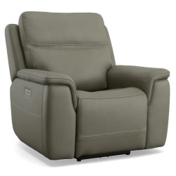 Sawyer Leather Power Recliner with Power Headrest & Lumbar