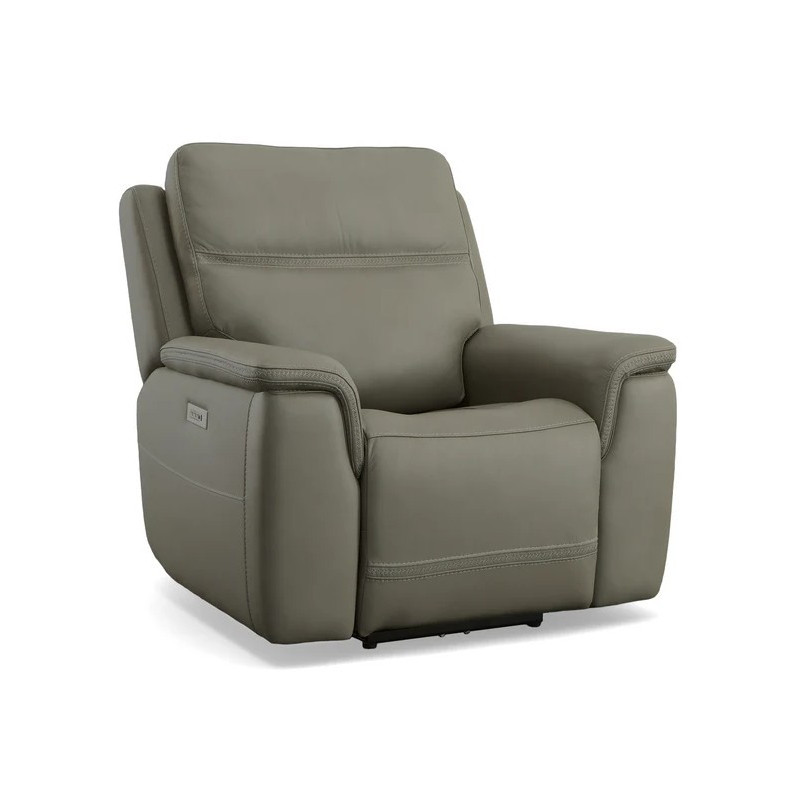 Sawyer Leather Power Recliner with Power Headrest & Lumbar
