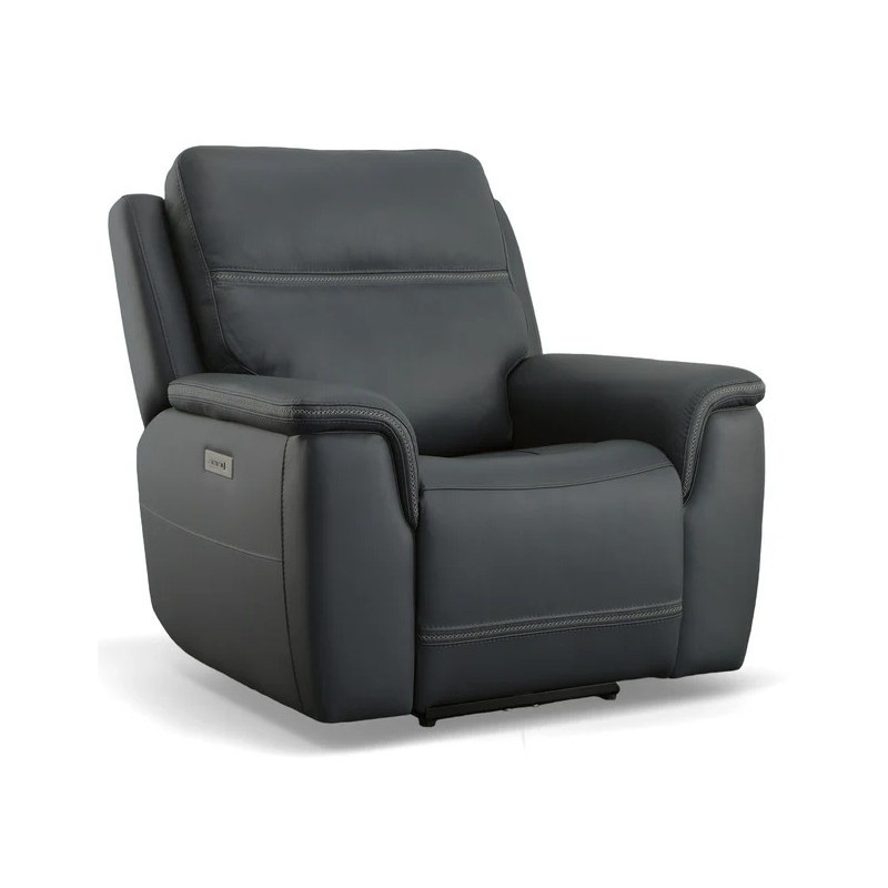 Sawyer Leather Power Recliner with Power Headrest & Lumbar
