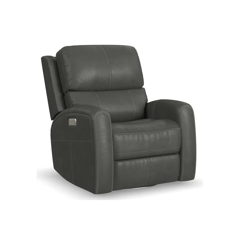 Linden Leather Power Recliner with Power Headrest & Lumbar