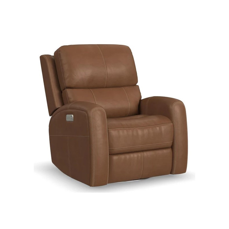 Linden Leather Power Recliner with Power Headrest & Lumbar