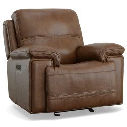 Fenwick Leather Power Gliding Recliner with Power Headrest