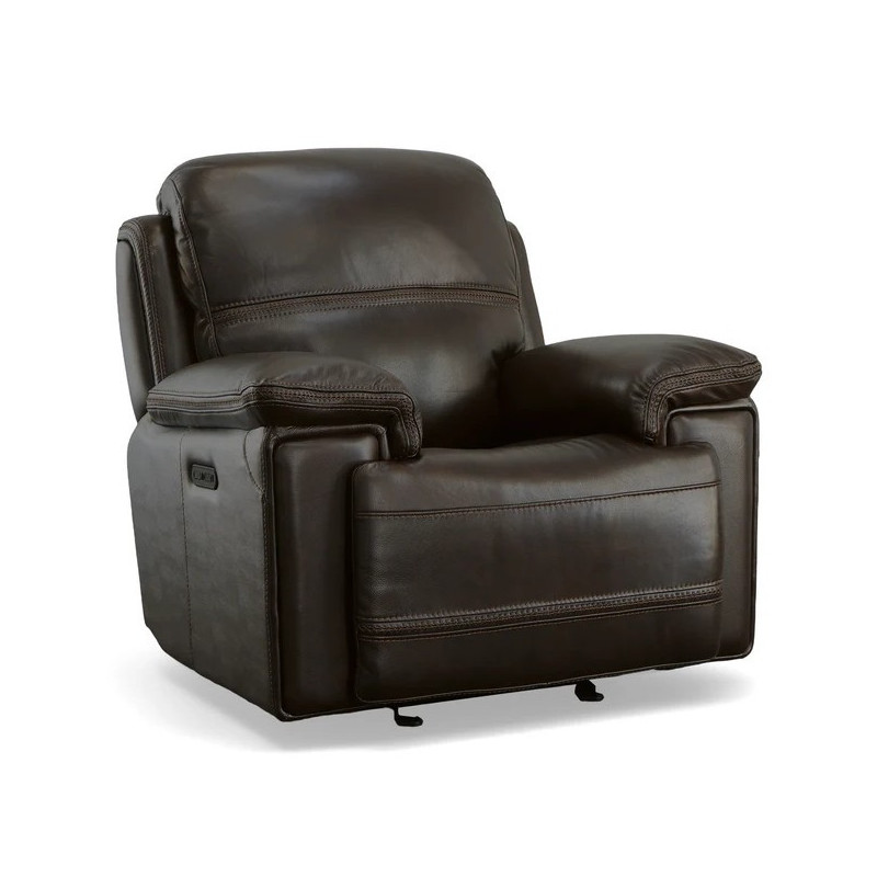 Fenwick Leather Power Gliding Recliner with Power Headrest