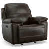 Fenwick Leather Power Gliding Recliner with Power Headrest