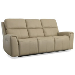 Jarvis Leather Power Reclining Sofa with Power Headrests